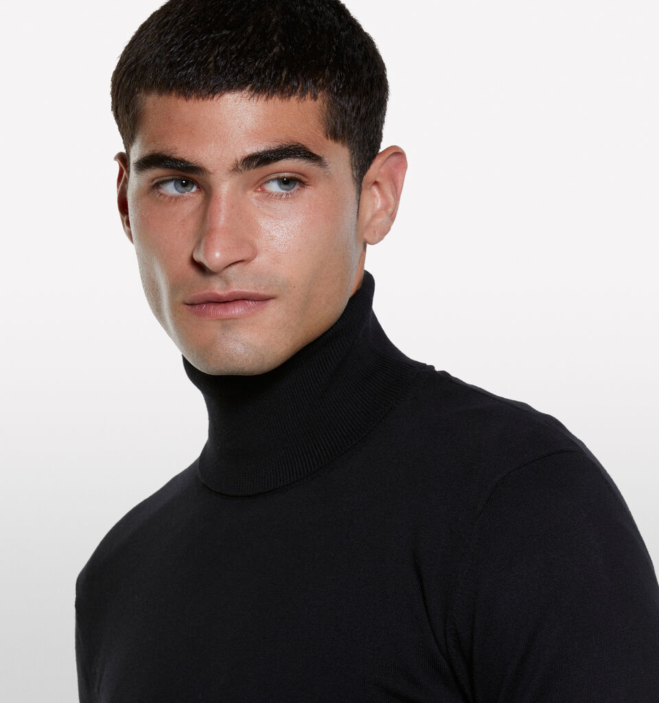 Pull noir à col montant - pulls col montant pour homme - Noir | Sisley image number 4